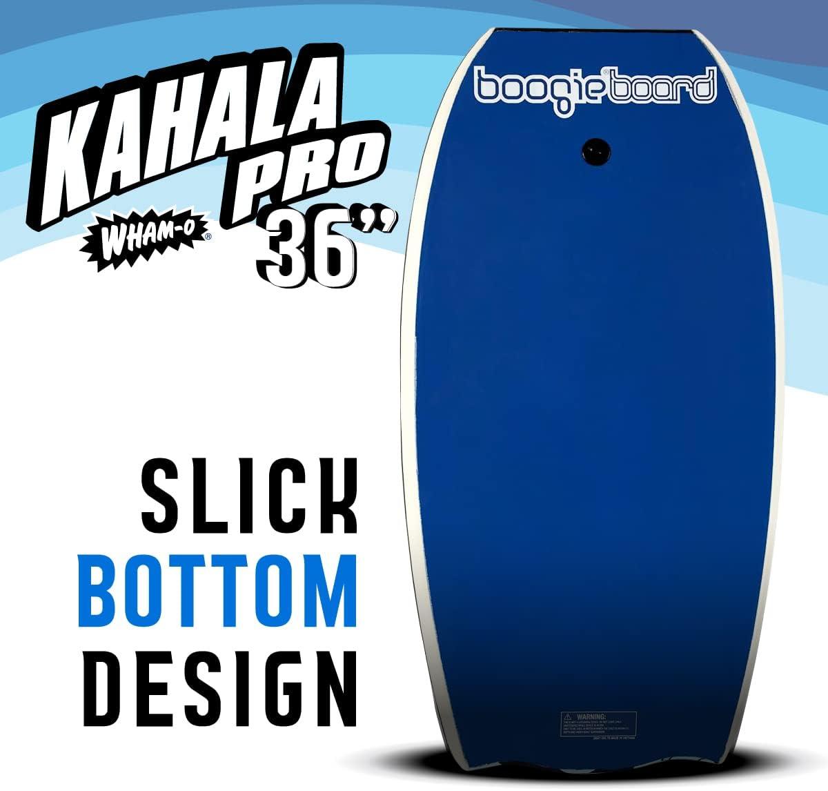 imageBoogieBoard 36 Kahala Pro Bodyboard Durable Light Weight Phuszion Core with Smooth Top ampamp Slick HDPE Bottom Crescent Tail Wrist Leash Included Great for BeginnersBLUE