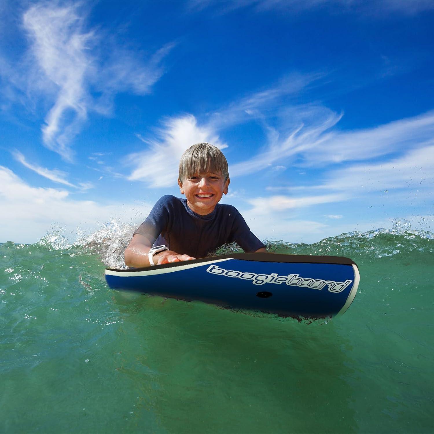 imageBoogieBoard 36 Kahala Pro Bodyboard Durable Light Weight Phuszion Core with Smooth Top ampamp Slick HDPE Bottom Crescent Tail Wrist Leash Included Great for BeginnersBLUE