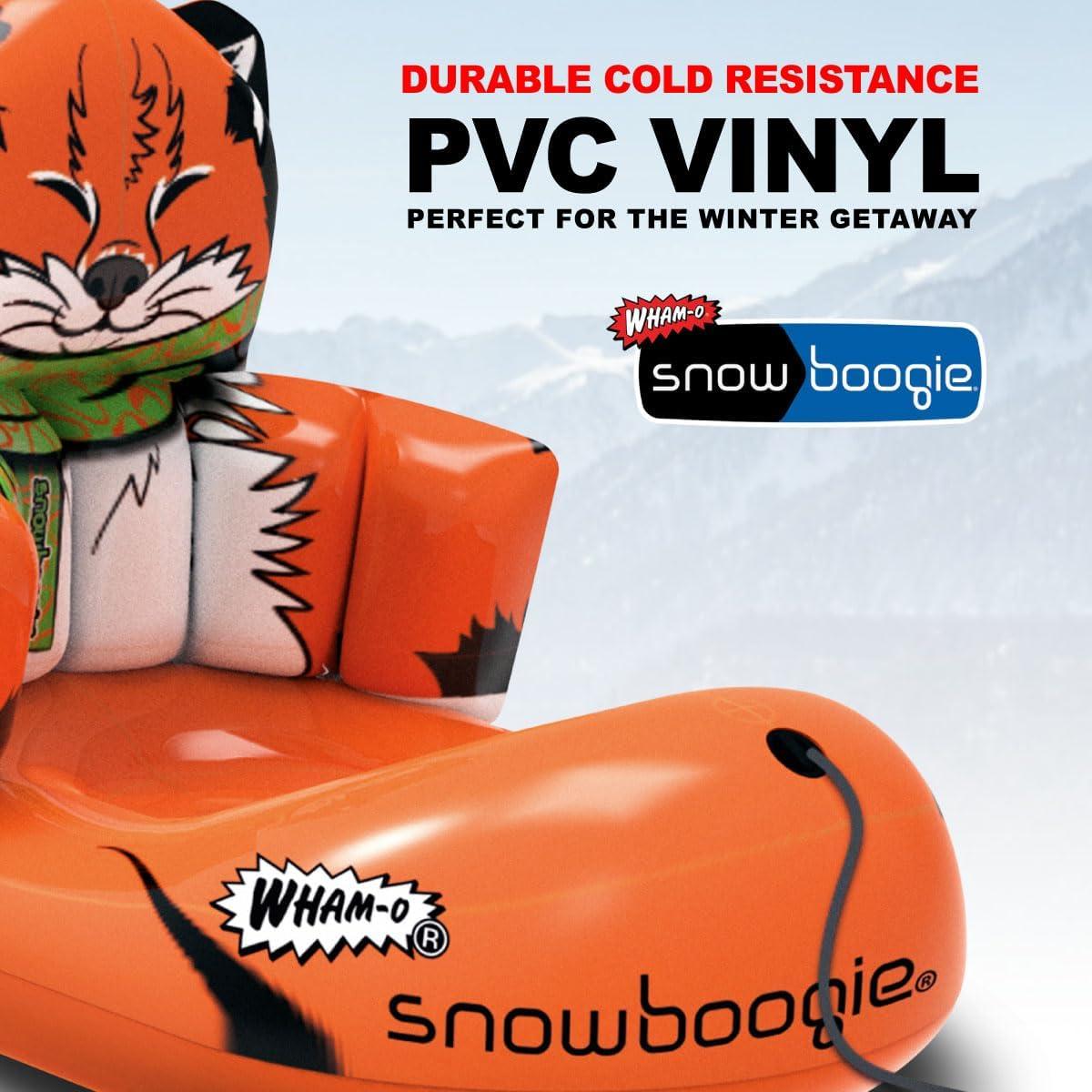 imageSnowboogie 33 Child Inflatable Air Tube Animal Pull Sled Single Rider Snow Sleds Inflatable Sled with Soft Handles Slick Bottom for Speed ampamp Control Snow Sledding for Children