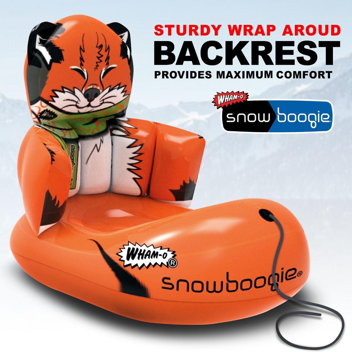 imageSnowboogie 33 Child Inflatable Air Tube Animal Pull Sled Single Rider Snow Sleds Inflatable Sled with Soft Handles Slick Bottom for Speed ampamp Control Snow Sledding for Children