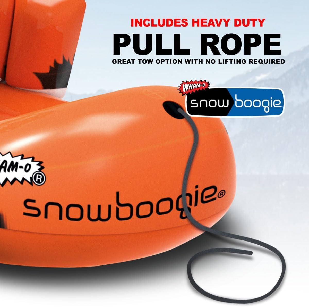 imageSnowboogie 33 Child Inflatable Air Tube Animal Pull Sled Single Rider Snow Sleds Inflatable Sled with Soft Handles Slick Bottom for Speed ampamp Control Snow Sledding for Children