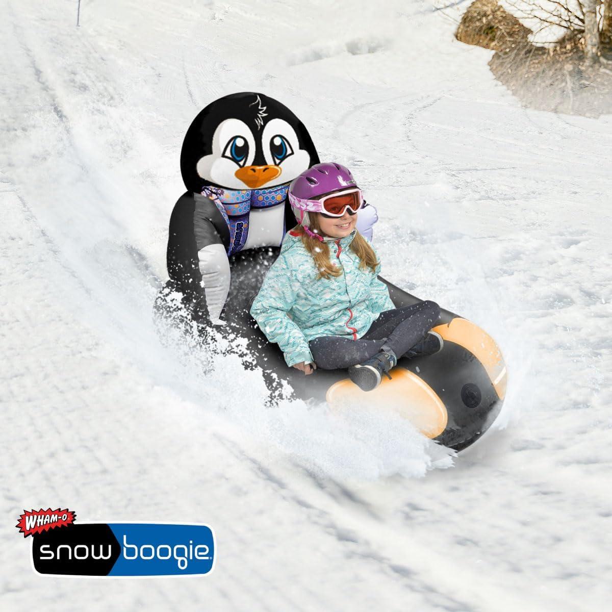 imageSnowboogie 33 Child Inflatable Air Tube Animal Pull Sled Single Rider Snow Sleds Inflatable Sled with Soft Handles Slick Bottom for Speed ampamp Control Snow Sledding for Children