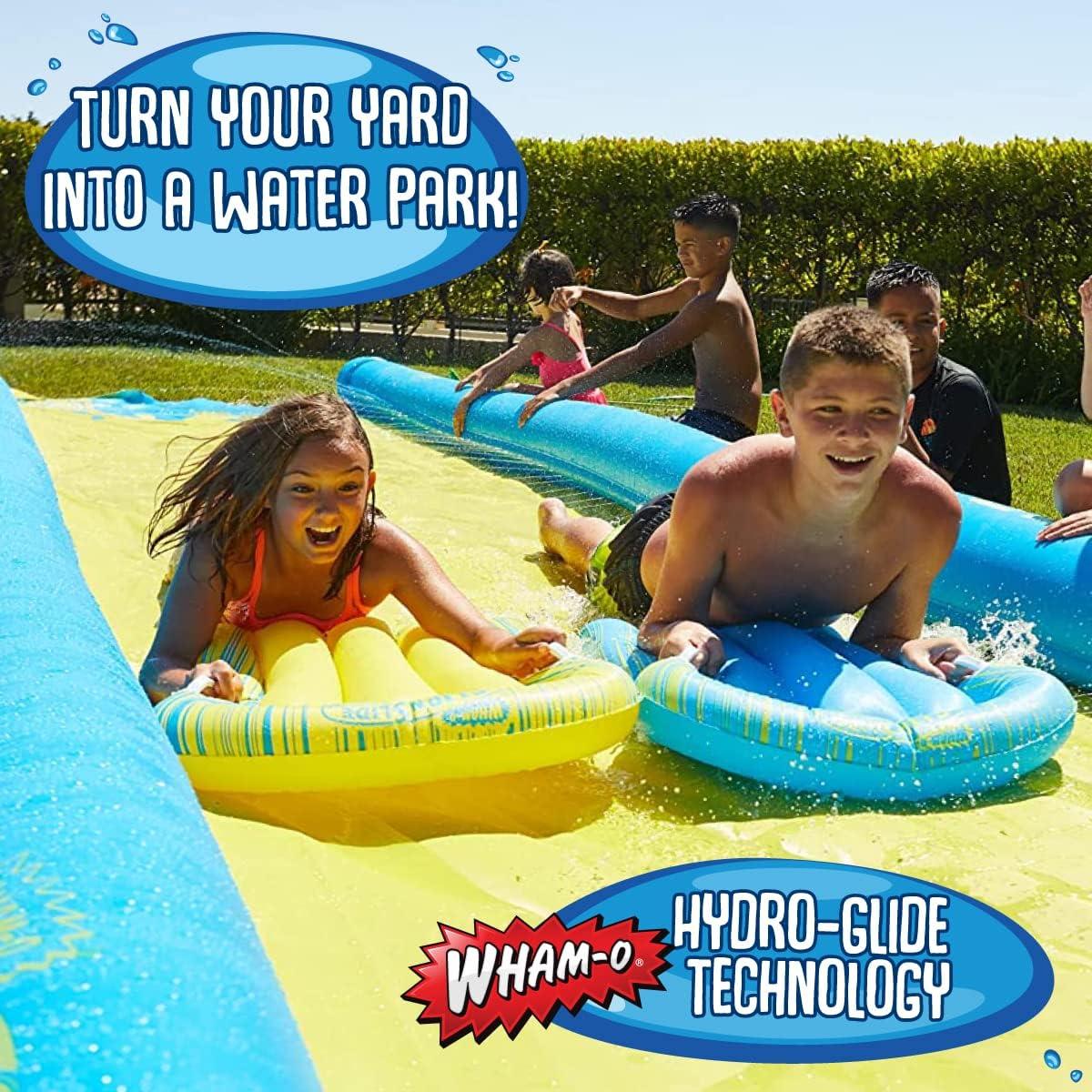 imageWhamO Slip N Slide Super Slip N Slide 26 Feet 2 Boogies ampamp Double Action Pump