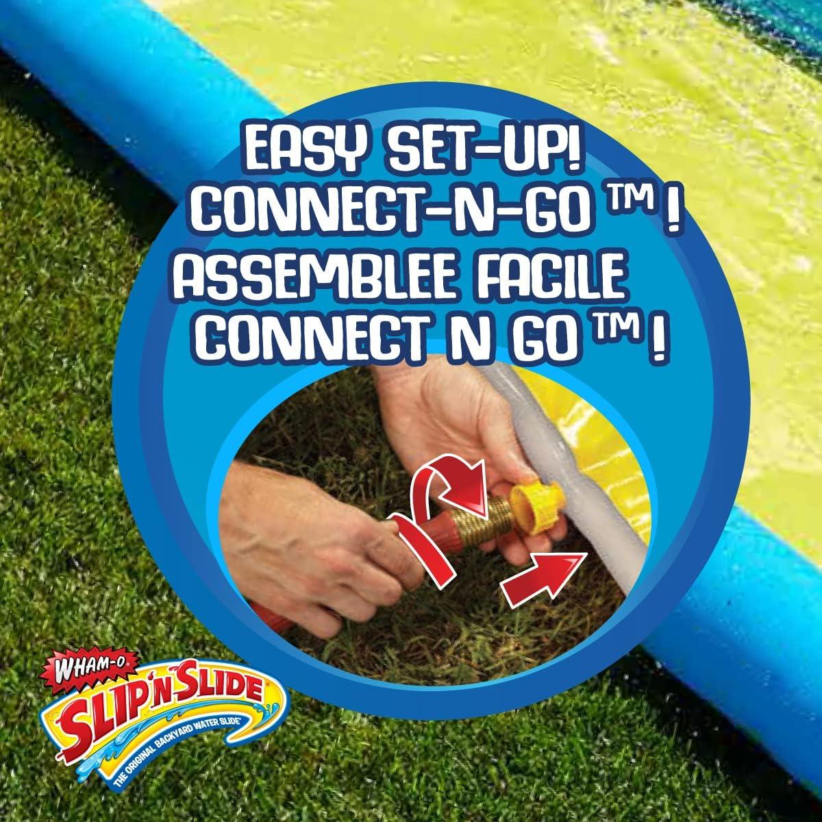 imageWhamO Slip N Slide Super Slip N Slide 26 Feet 2 Boogies ampamp Double Action Pump
