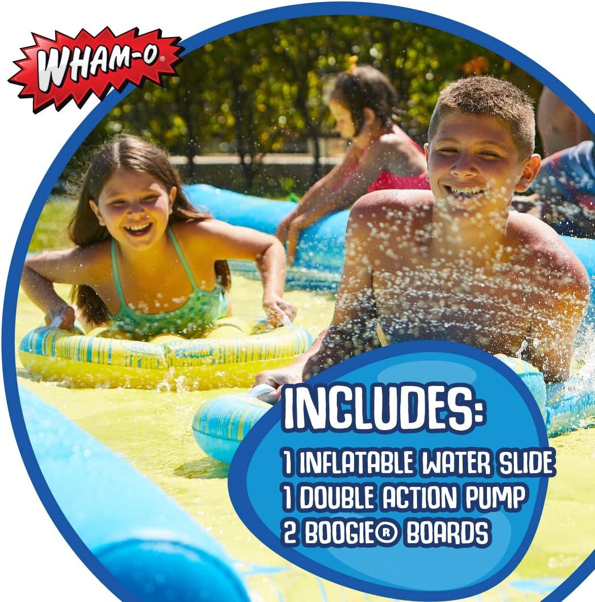 imageWhamO Slip N Slide Super Slip N Slide 26 Feet 2 Boogies ampamp Double Action Pump