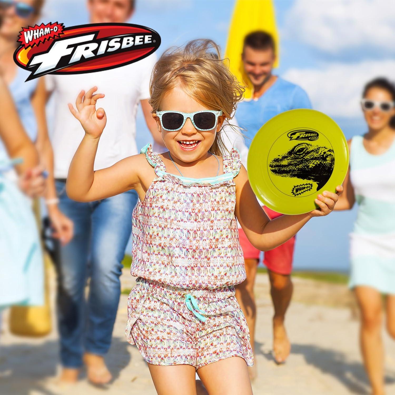 imageWhamO Frisbee Cool Flyer Flying Disc 995 Inch Sports Disc Lightweight Durable for Outdoor Beach Park Backyard Game 130g
