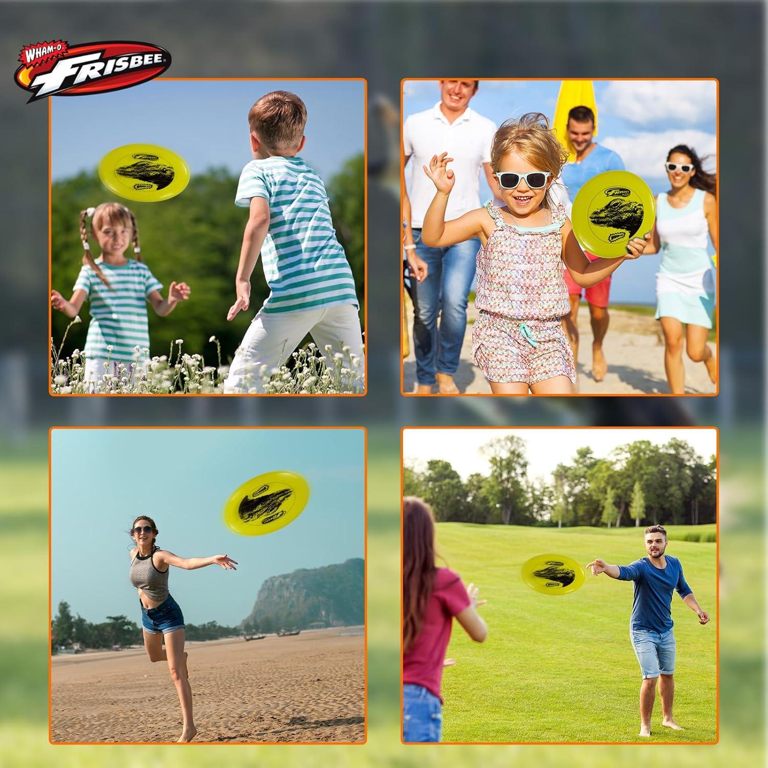 imageWhamO Frisbee Cool Flyer Flying Disc 995 Inch Sports Disc Lightweight Durable for Outdoor Beach Park Backyard Game 130g
