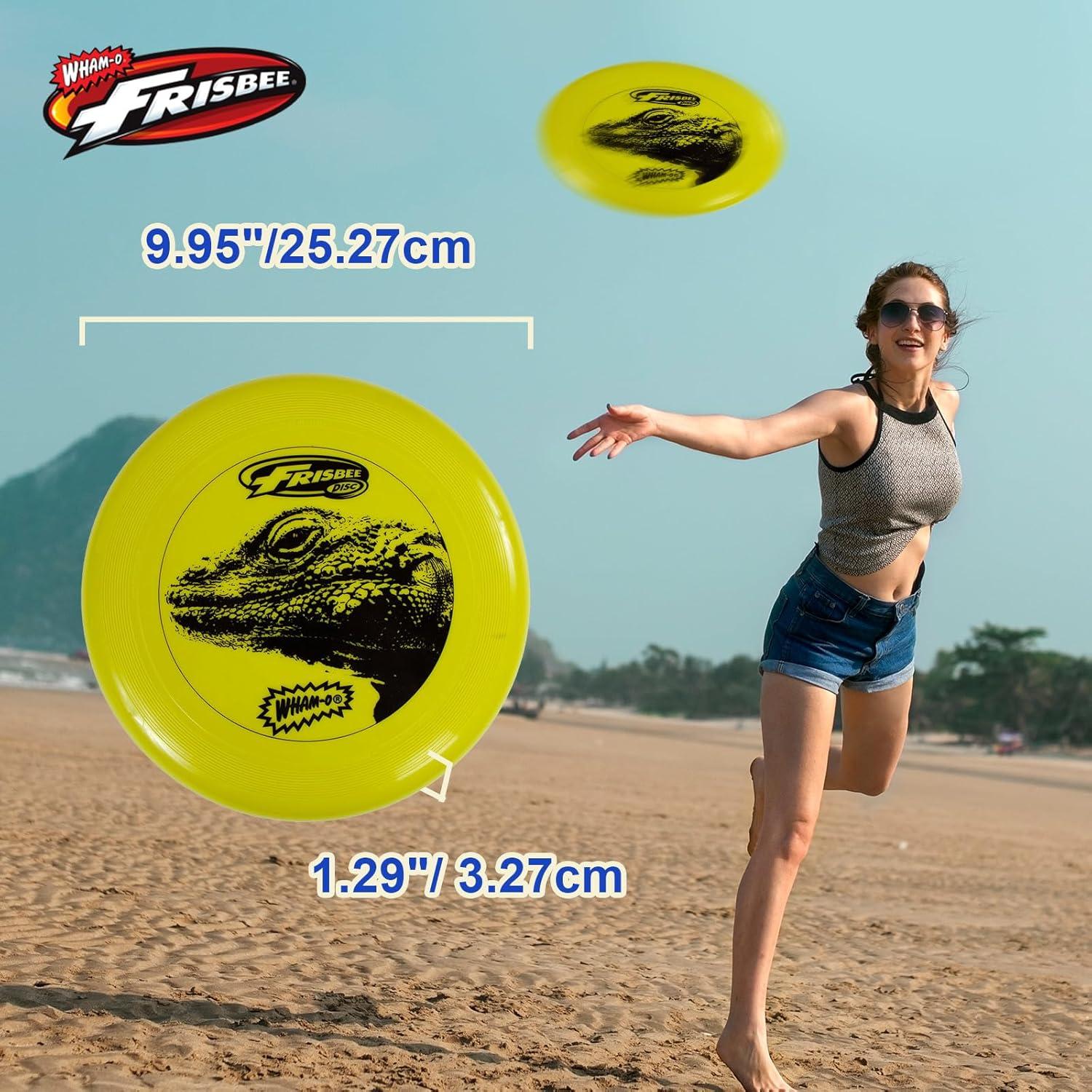 imageWhamO Frisbee Cool Flyer Flying Disc 995 Inch Sports Disc Lightweight Durable for Outdoor Beach Park Backyard Game 130g