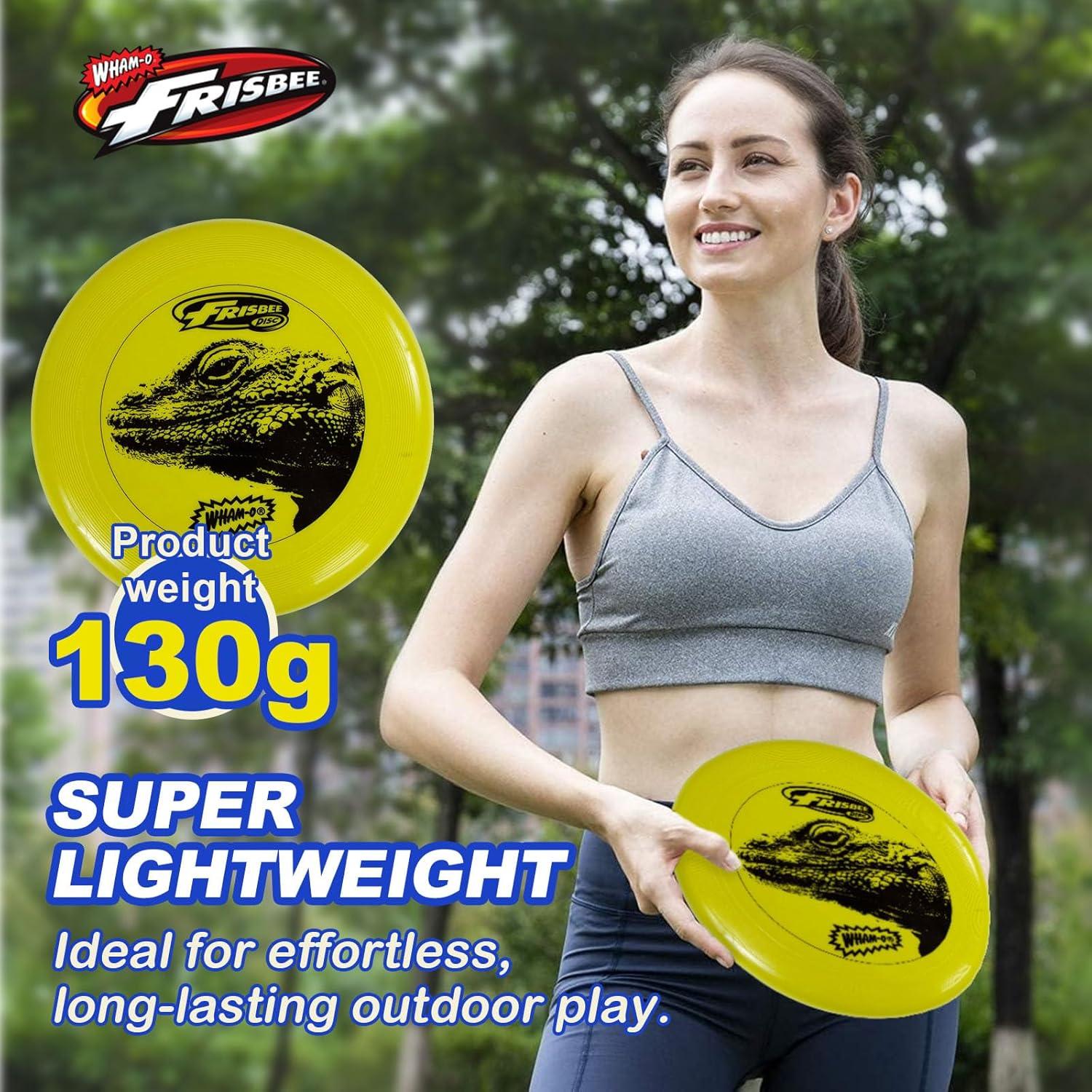 imageWhamO Frisbee Cool Flyer Flying Disc 995 Inch Sports Disc Lightweight Durable for Outdoor Beach Park Backyard Game 130g