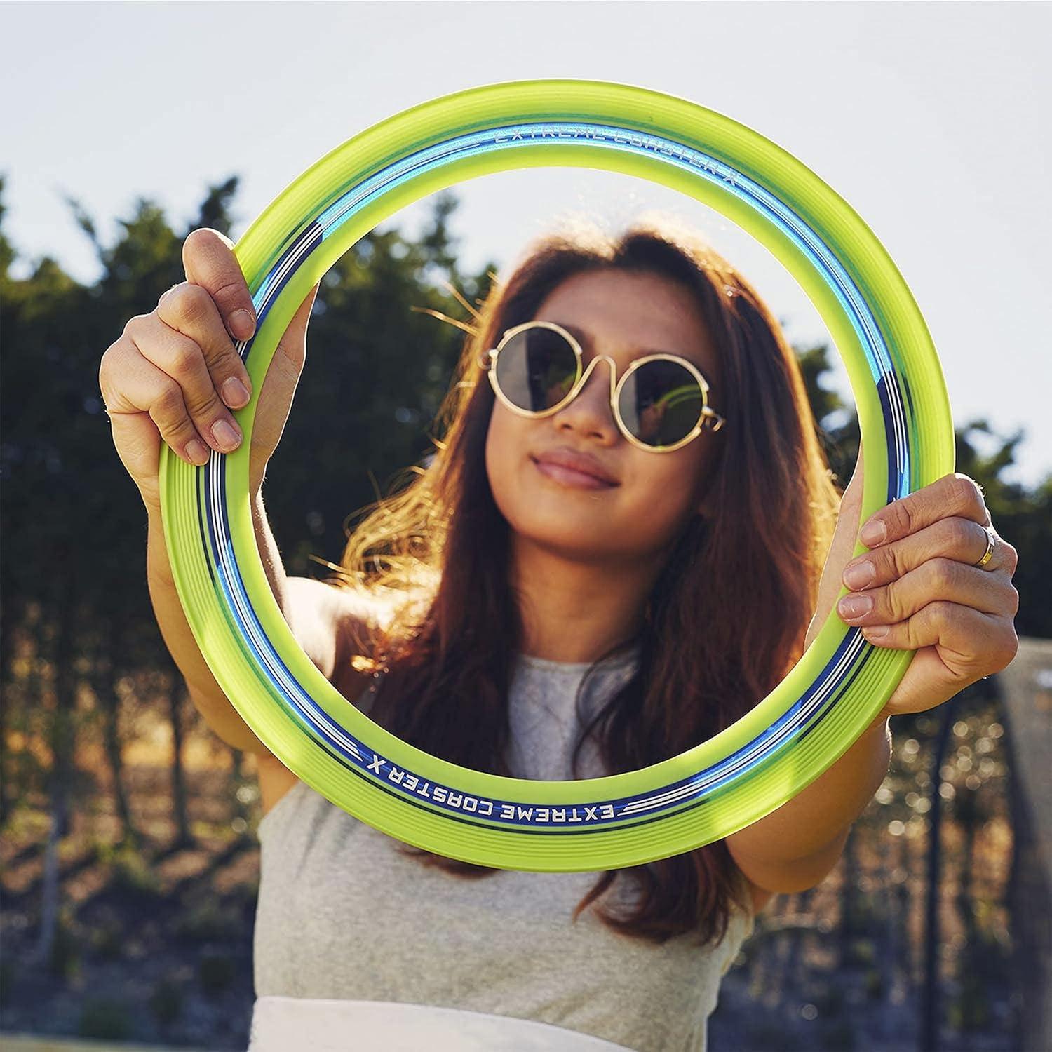 imageWhamO Frisbee Extreme Coaster X 13quot Discraft High Performance Inner Core for Distance Soft Outer Rim Flight Rings Enhance Grip for Throwing Great for Range Practice Outdoor Activities
