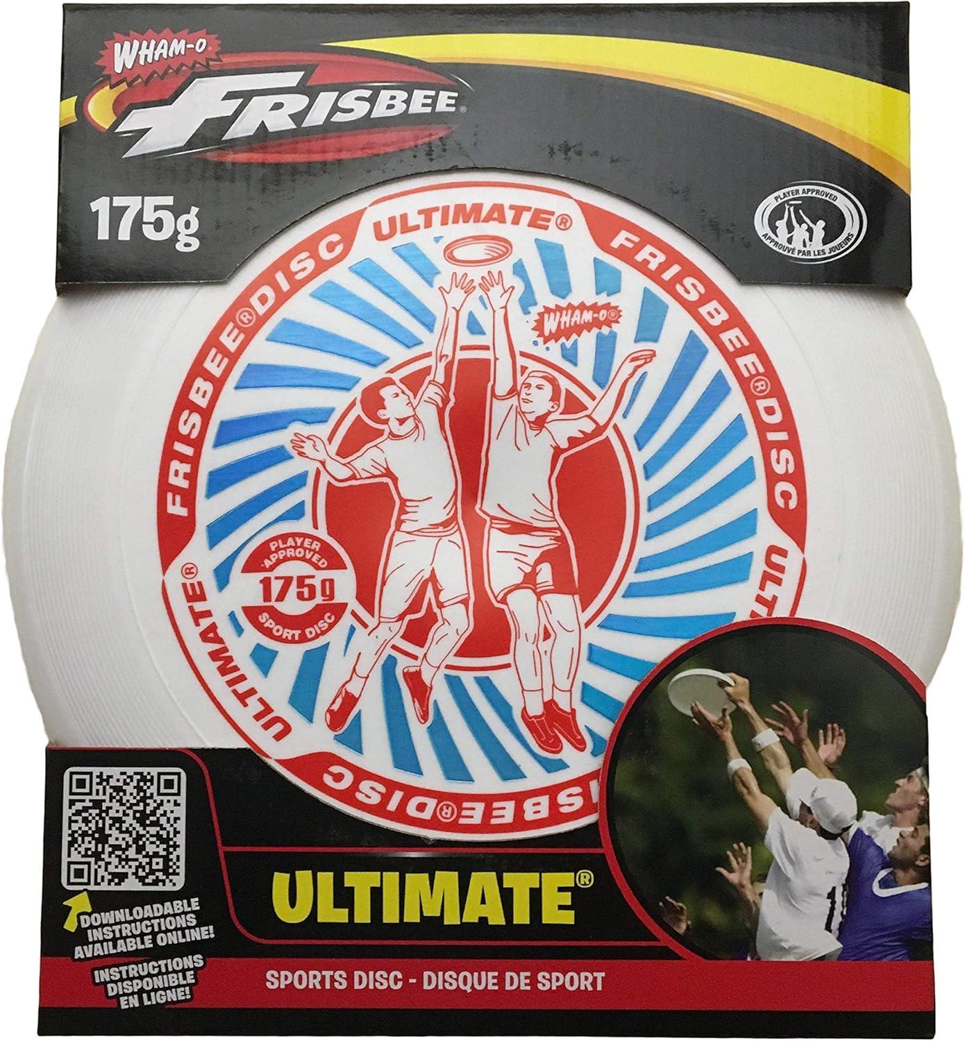 imageWhamO Frisbee Ultimate Flying Disc 175 Grams Catch Discs Set for Age 5 Lightweight Sport Disc for Backyard Beach Lawn Park Outdoor GamesColors May Vary
