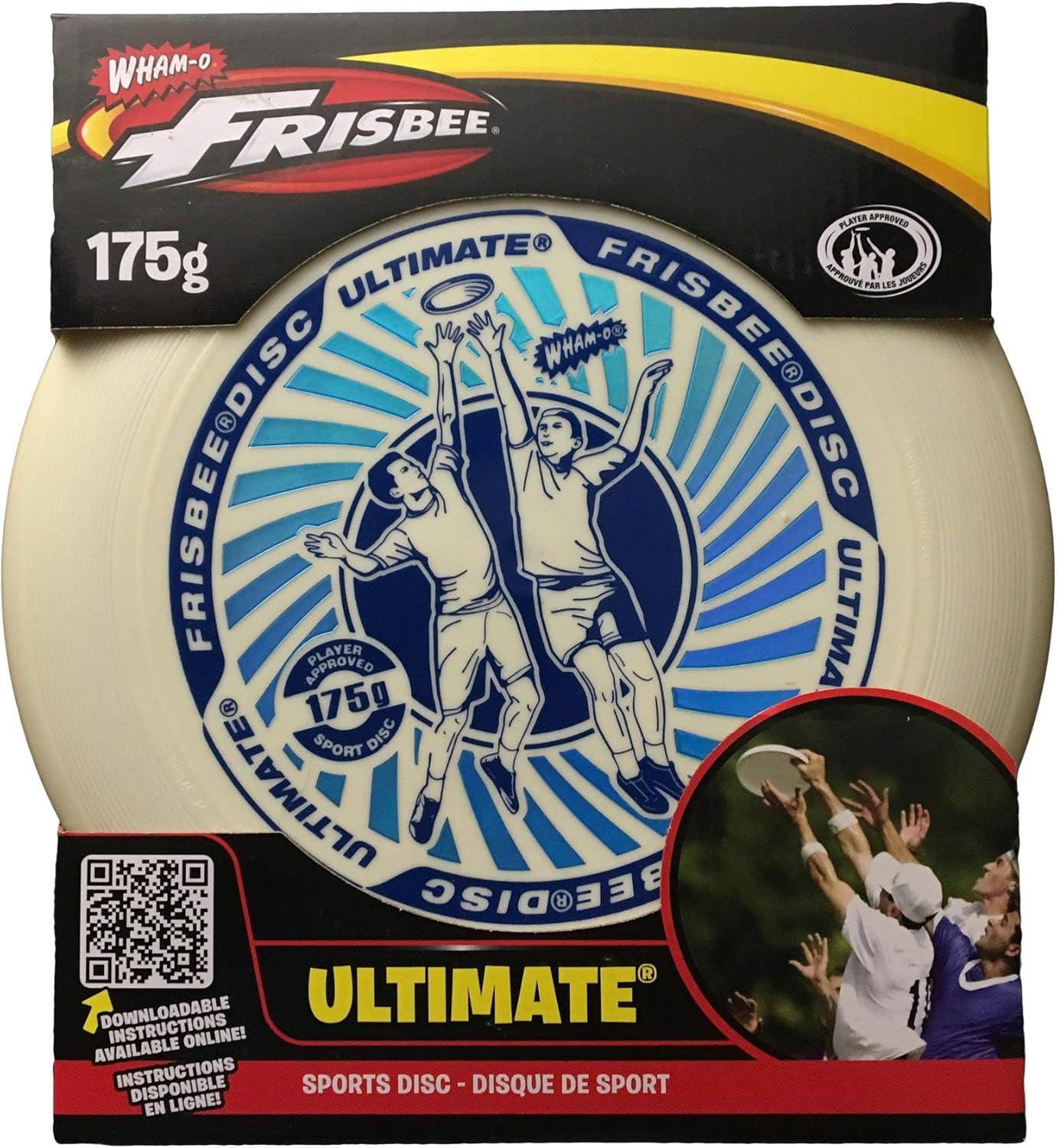 imageWhamO Frisbee Ultimate Flying Disc 175 Grams Catch Discs Set for Age 5 Lightweight Sport Disc for Backyard Beach Lawn Park Outdoor GamesColors May Vary