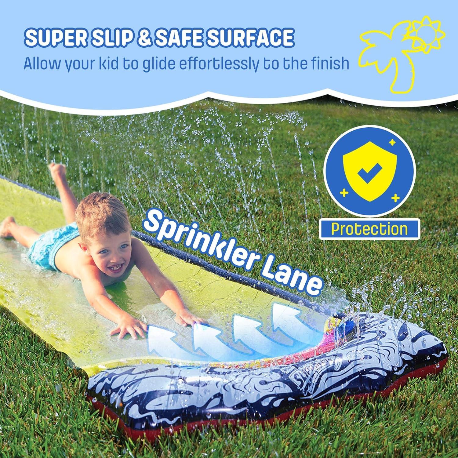 imageWhamO Slip N Slide 16ft Lawn Water Slides with Slide Boogie Great for Summer Water Parties Backyard Outdoor Activities