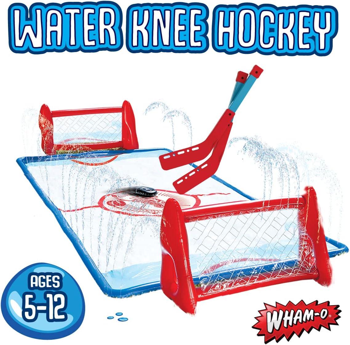 imageWhamO Slip N Slide Water Knee Hockey Goals Set for Lawn Backyard Includes 2 Inflatable Hockey Goals 2 Hockey Sticks 1 Inflatable Puck