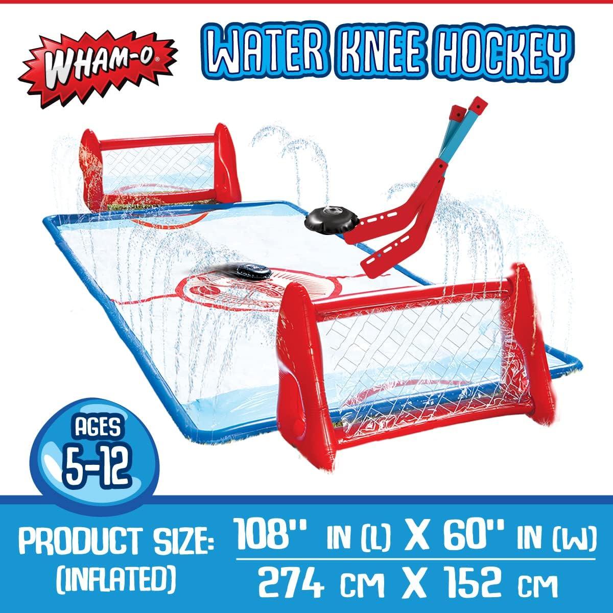 imageWhamO Slip N Slide Water Knee Hockey Goals Set for Lawn Backyard Includes 2 Inflatable Hockey Goals 2 Hockey Sticks 1 Inflatable Puck