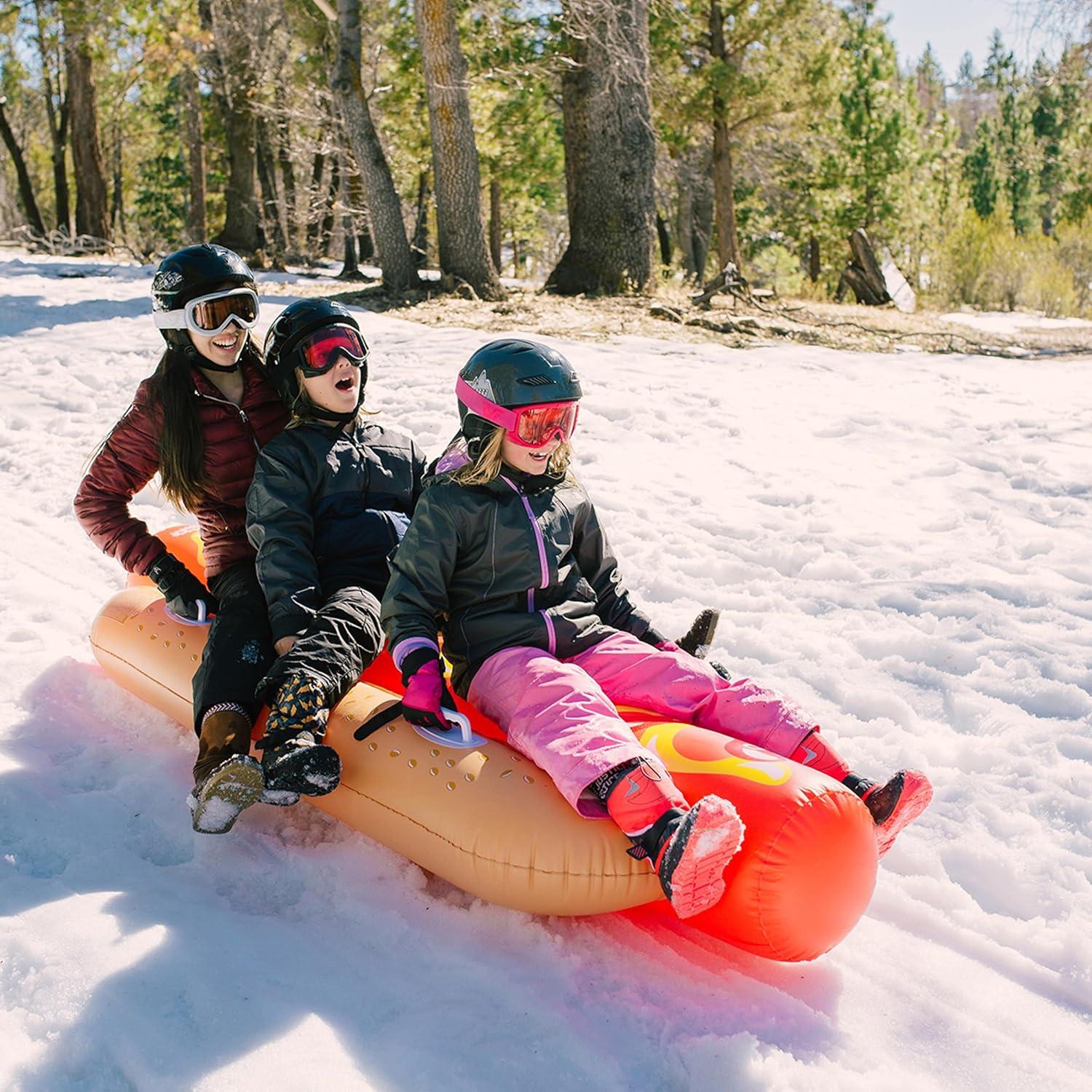 imageWhamO Snowboogie Hot Dog Tube 93 Inch Winter Sports Snow Tube