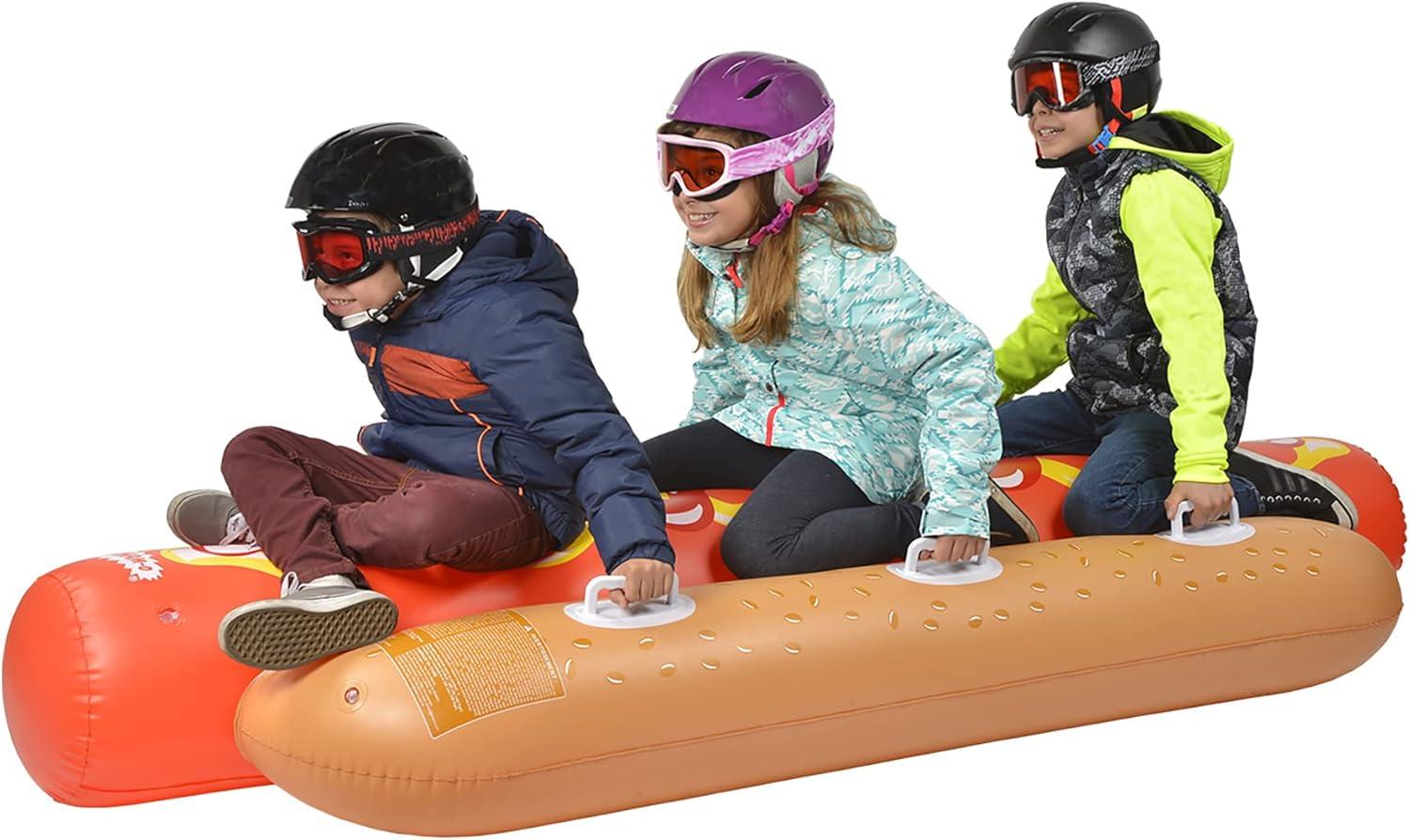 imageWhamO Snowboogie Hot Dog Tube 93 Inch Winter Sports Snow Tube