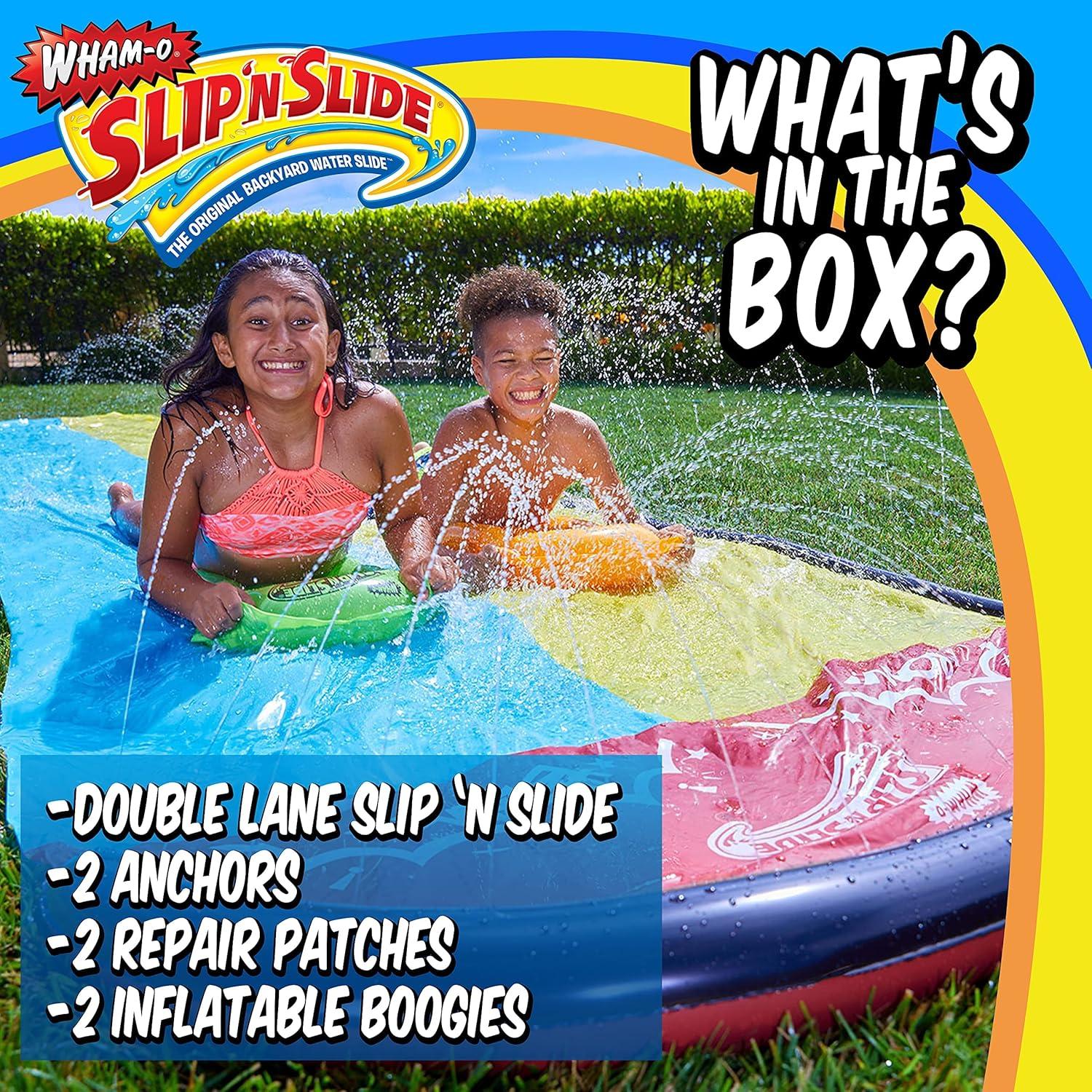 imageWhamo Slip N Slide Wave Rider Double with 2 Slide Boogies
