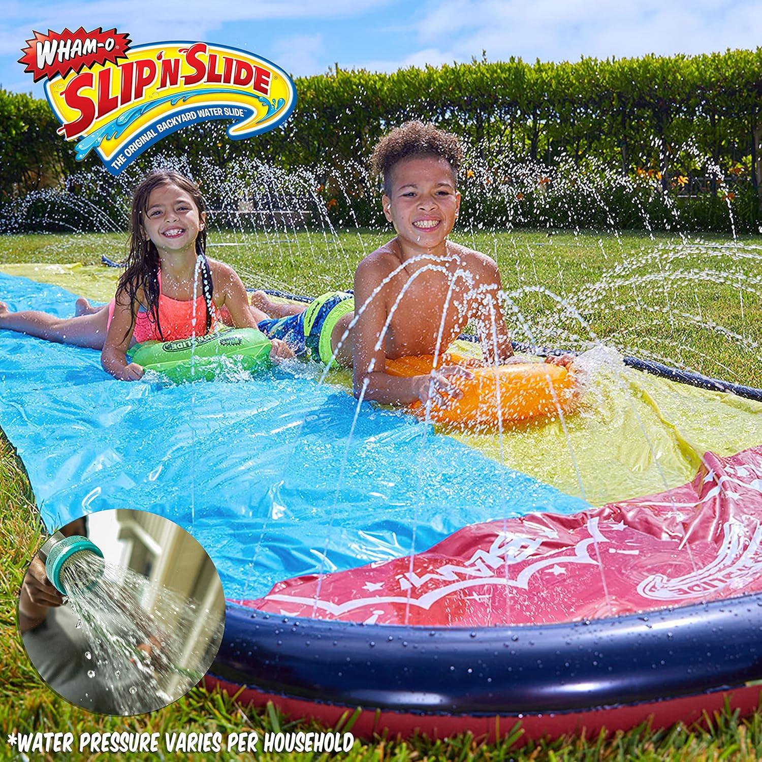 imageWhamo Slip N Slide Wave Rider Double with 2 Slide Boogies