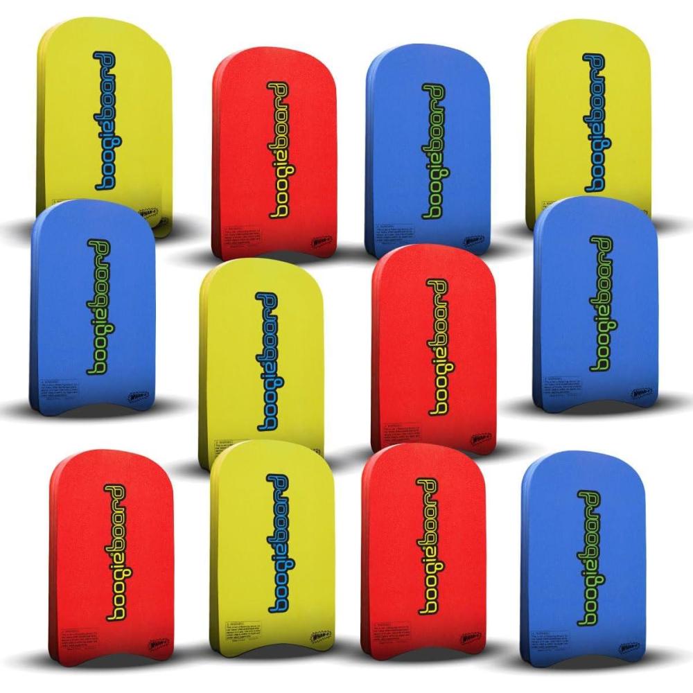 imageBoogieBoard Sport Trainer 19quot Bodyboard Kickboard TC8 Deck PE Core Crescent Tail Beginners Pool Beach12 PACK BUNDLE BLUEYELLOWRED