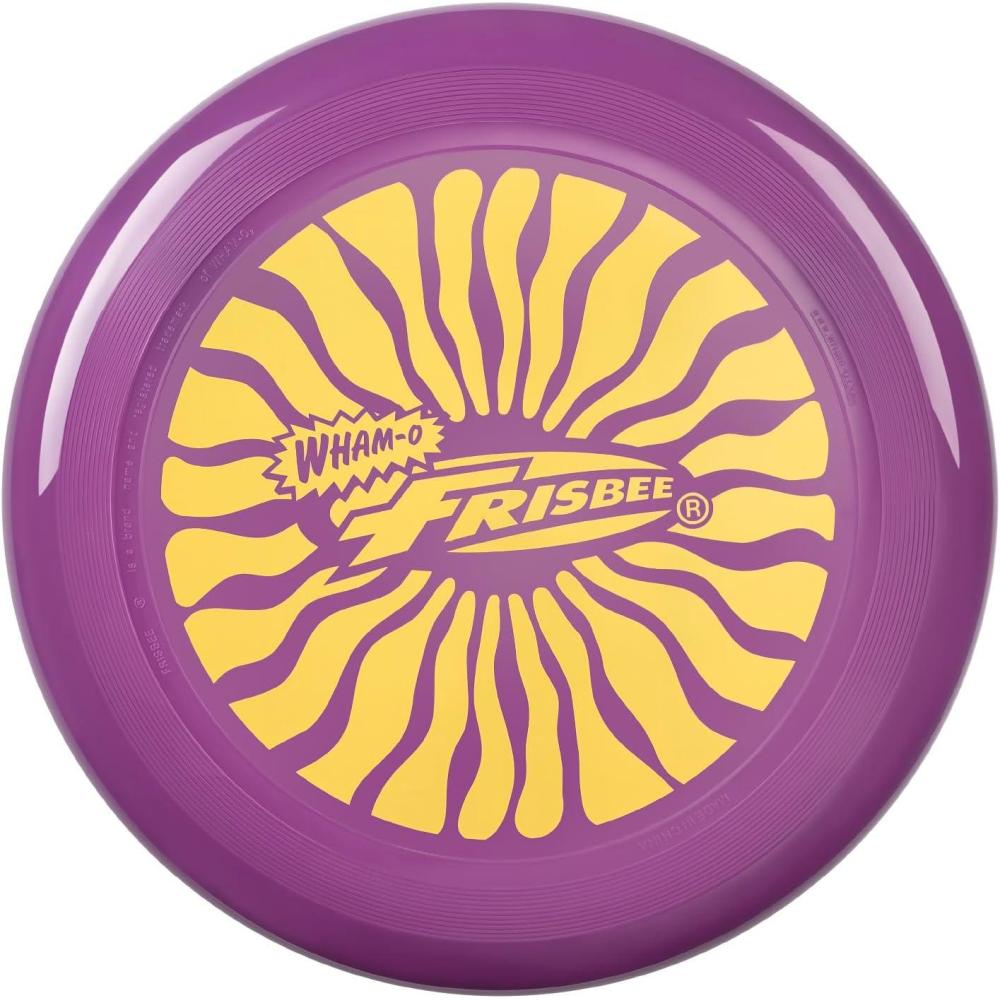 imageFrisbee Cool Flyer Flying Disc 995 Inch Sports Disc Lightweight Durable for Outdoor Beach Park Backyard Game 130gPurple