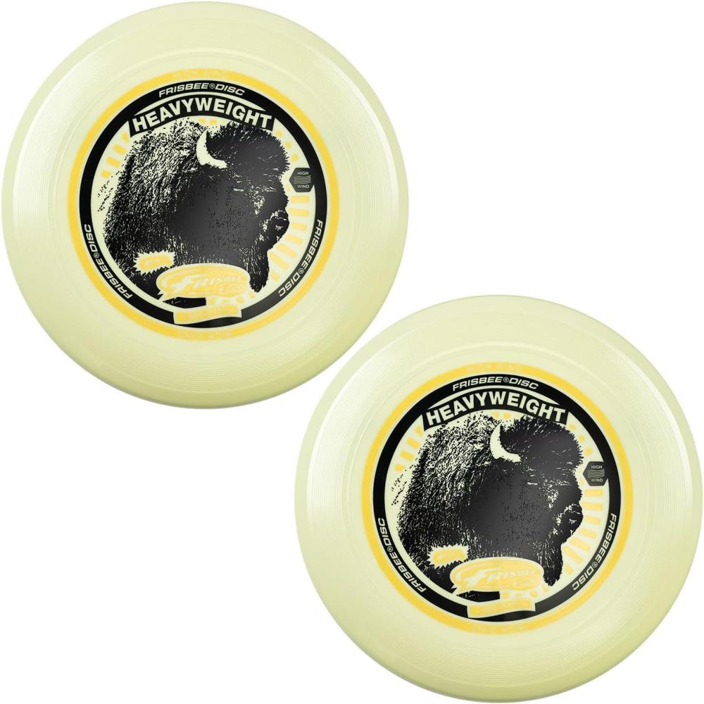 imageFrisbee Heavyweight 200g Flying Disc 11 Inch Stable Competition Sports Disc Long Distance and Durable for Outdoor Activities and Family FunYellow2 Pack