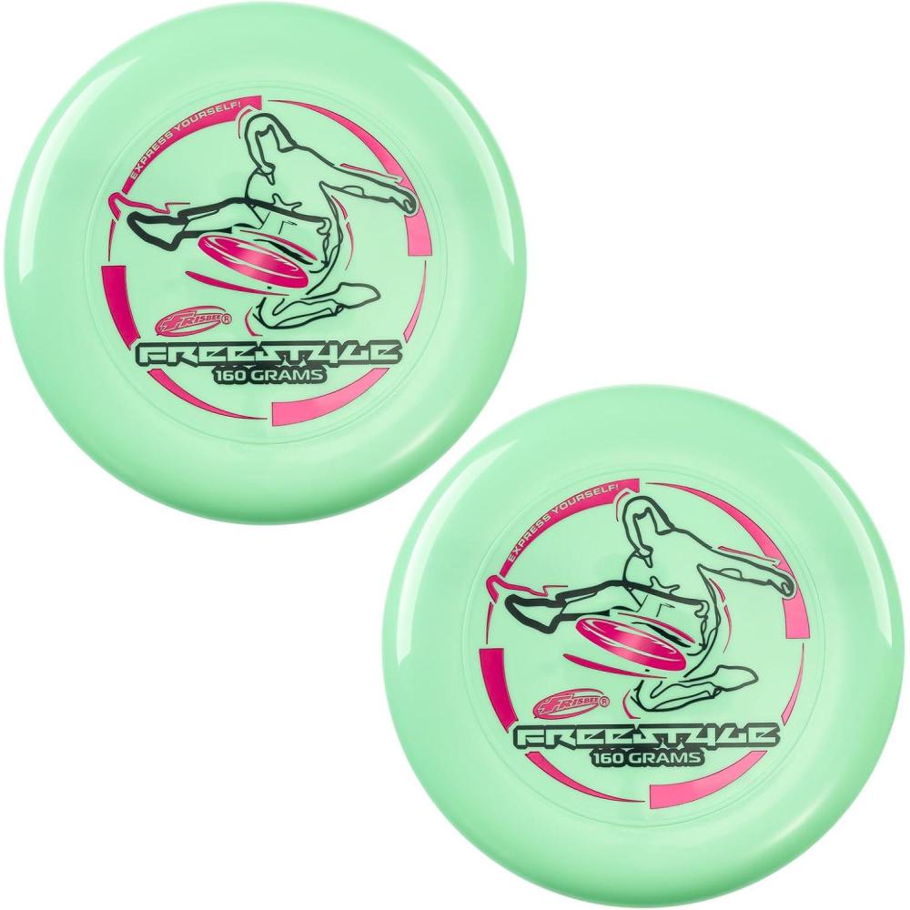imageFrisbee Outdoor Flying Disc 160g 105 Inch Sports Disc Durable and Flexible for Outdoor Beach Backyard Family FunMint Green2Pack