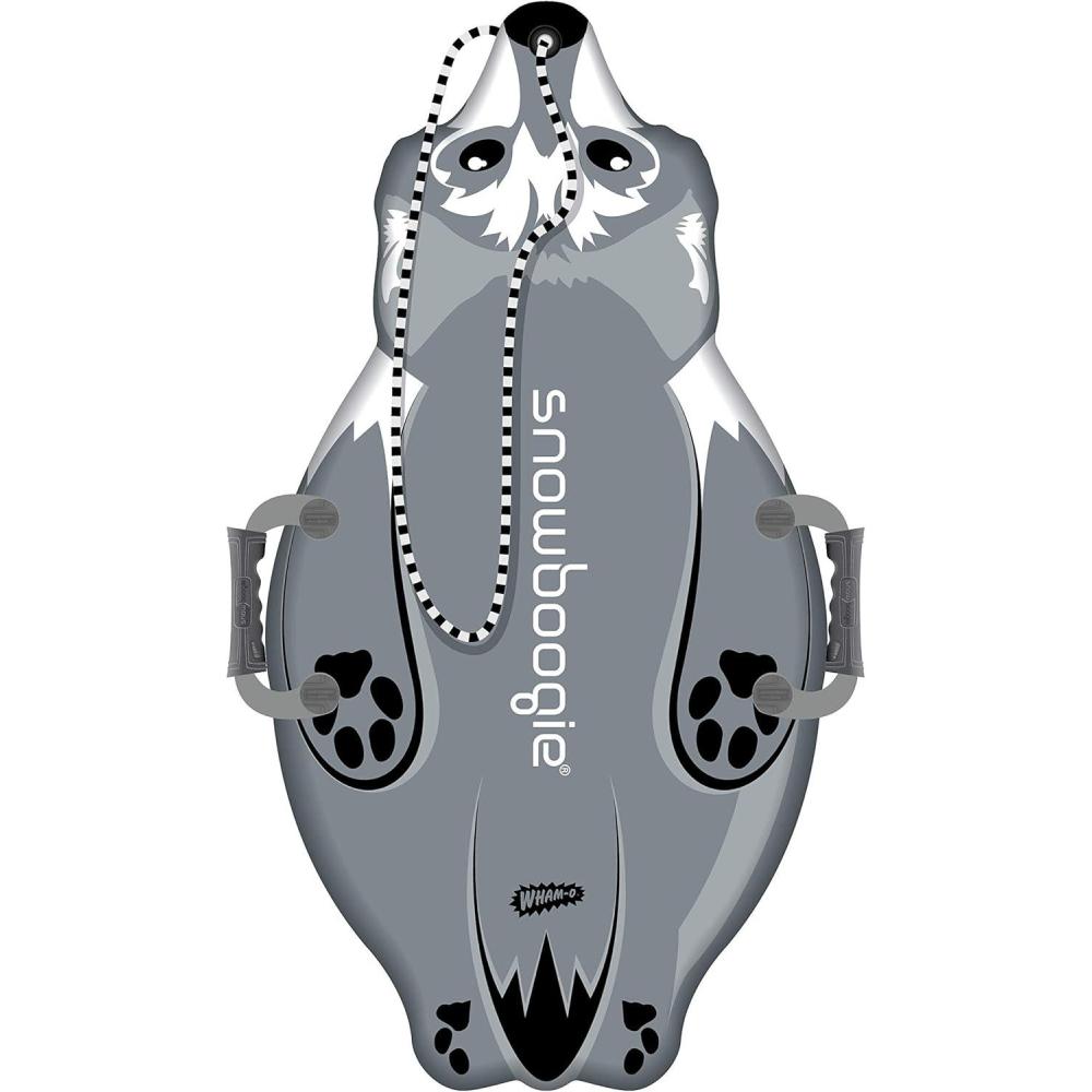 imageSnowboogie WhamO Animal Sled 36quot Single Rider Snow Foam Sleds PE Foam Core Sled with Soft Handles Slick Bottom for Speed ampamp Control Snow Sledding for Children 6WOLF