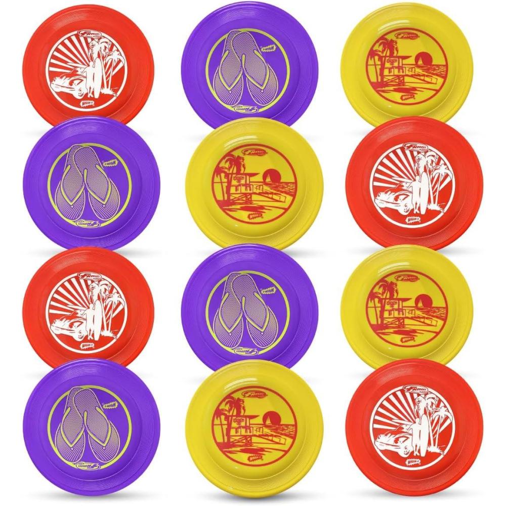 imageWhamO Frisbee 935quot Fastback Flying disc Misprint Dog Friendly 12 Pack REDVioletYellow12 PACK REDVIOLETYELLOW