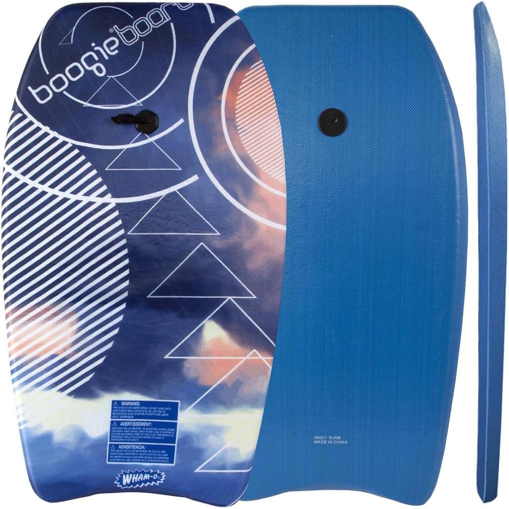 imageWhamO 33quot Body Board for Beach Lightweight Bodyboards with EPS Core Fiber Clad Bodyboard with Wrist Leash for Kids Teens Adults2 PackSky Blue2Pack