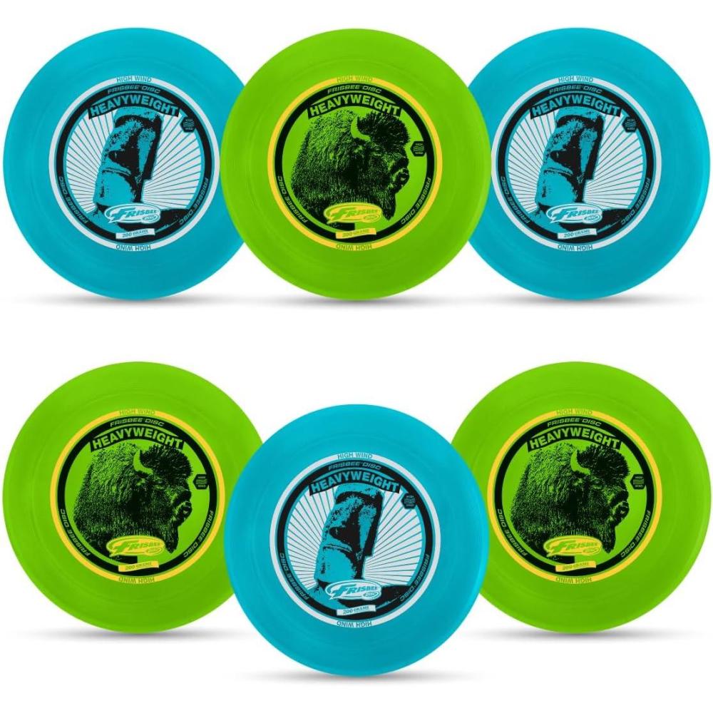 imageWhamO Frisbee Heavyweight 11quot 200g Flying Disc6 PACK BLUE GREEN
