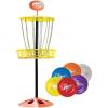 imageWhamO Mini Frisbee Golf Set 28inch Tall Frisbee Golf Target with 6 Mini Discs Portable Disc Golf Starter Toy Set for Indoor and Outdoor