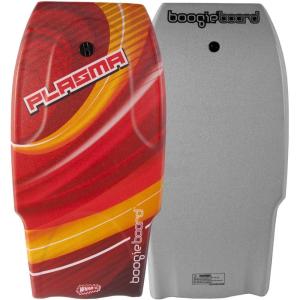 Boogieboard Plasma 36″ Bodyboard- Adjustable Leash – Lightweight Bodyboard – PE Foam, Slick Bottom – Easy to Grip -Smaller Sized Rider(RED WAVE)