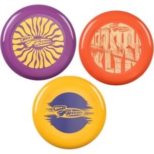 Frisbee Cool Flyer Flying Disc, 9.95 Inch Sports Disc Lightweight Durable for Outdoor Beach Park Backyard Game – 130g(Orange+Yellow+Purple)