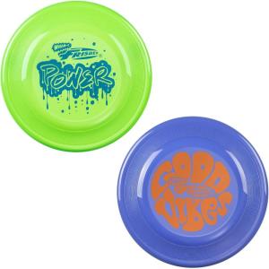 Frisbee Fastback Outdoor Flying Disc for Kids, 9.35 Inch Lightweight Sports Disc, Dog-friendly, for Beach Lawn Backyard Games and Family Fun – 100g(Green+Blue)