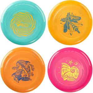 Frisbee Go Flying Disc, 9 Inch Lightweight Sports Disc for Beginners Outdoor Beach Backyard Lawn Park Camping Family Activity Game – 70g(V1234-4PACK)