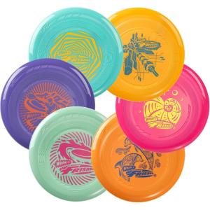 Frisbee Go Flying Disc, 9 Inch Lightweight Sports Disc for Beginners Outdoor Beach Backyard Lawn Park Camping Family Activity Game – 70g(V-6PACK)