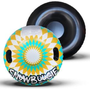 Snowboogie Air Tube 37″ | Single Rider Snow Sleds | Inflatable Sled with Soft Handles | Slick Bottom for Speed & Control | Snow Sledding for Adults & Children | Holidays & Winter
