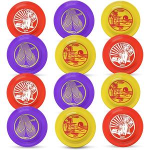 Wham-O – Frisbee – 9.35″ Fastback Flying disc – Misprint – Dog Friendly (12 Pack, RED+Violet+Yellow)(12 PACK (RED+VIOLET+YELLOW))