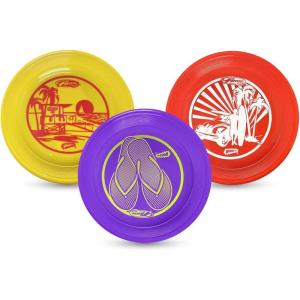 Wham-O – Frisbee – 9.35″ Fastback Flying disc – Misprint – Dog Friendly (12 Pack, RED+Violet+Yellow)(3 PACK ( RED+VIOLET+YELLOW))