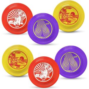Wham-O – Frisbee – 9.35″ Fastback Flying disc – Misprint – Dog Friendly (12 Pack, RED+Violet+Yellow)(6 PACK ( RED+VIOLET+YELLOW))