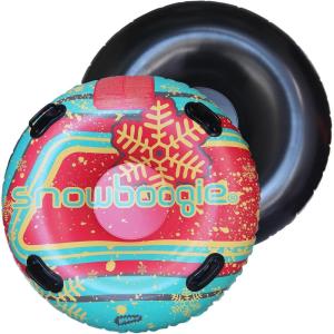 Wham-O 48″ Inflatable Snow Tubes, Double Rider Snow Sleds with Handles, Thickened Heavy Duty, Fit for Winter Outdoor Sports Activities
