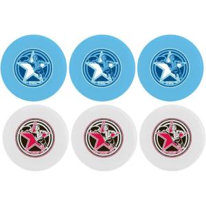 Wham-O Frisbee All Sport Flying Disc – 10” – 140 Grams – Lightweight Sport Frisbee – Premium Quality – Disc Golf -(6 PACK ( BLUE + WHITE ))