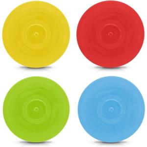 Wham-O Frisbee Classic Flying Disc – 90 Grams – 9″ – Kids and Pets, Lightweight Durable Disc Set (Blue+ Green + Red + Yellow)(4 PACK ( Blue+ Green + Red + Yellow ))