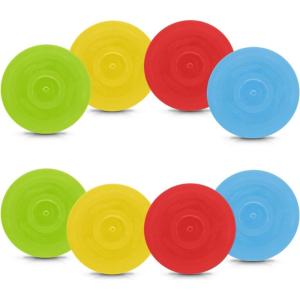 Wham-O Frisbee Classic Flying Disc – 90 Grams – 9″ – Kids and Pets, Lightweight Durable Disc Set (Blue+ Green + Red + Yellow)(8 PACK ( Blue+ Green + Red + Yellow ))