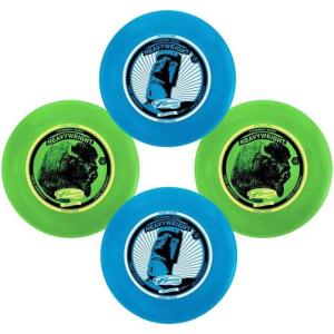 Wham-O Frisbee Heavyweight – 11″ – 200g Flying Disc(4 PACK ( BLUE + GREEN ))