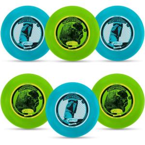 Wham-O Frisbee Heavyweight – 11″ – 200g Flying Disc(6 PACK ( BLUE + GREEN ))