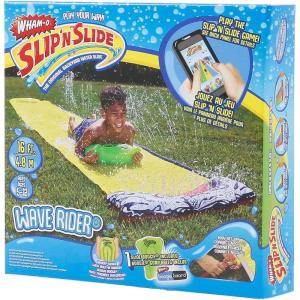 Wham-O Slip N Slide, 16ft Lawn Water Slides with Slide Boogie, Great for Summer Water Parties Backyard Outdoor Activities