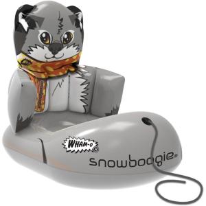 Wham-O Snowboogie, 33″ Inflatable Snow Tudes, Single Rider Winter Snow Sleds with Tow Rope, Cold-Resistant Sleddig for Winter Outdoor Activities(Wolf)