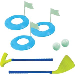 Wham-O Winter Outdoor Snow Golf Game Set for Kids and Adults, Backyard Golf Set for Fun Winter Activity, Includes 2 Golf Balls, 2 Golf Clubs, and 3 Targets with Flags